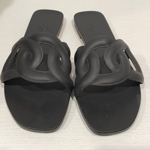 Hermès rubber aloha slides. Sold out everywhere